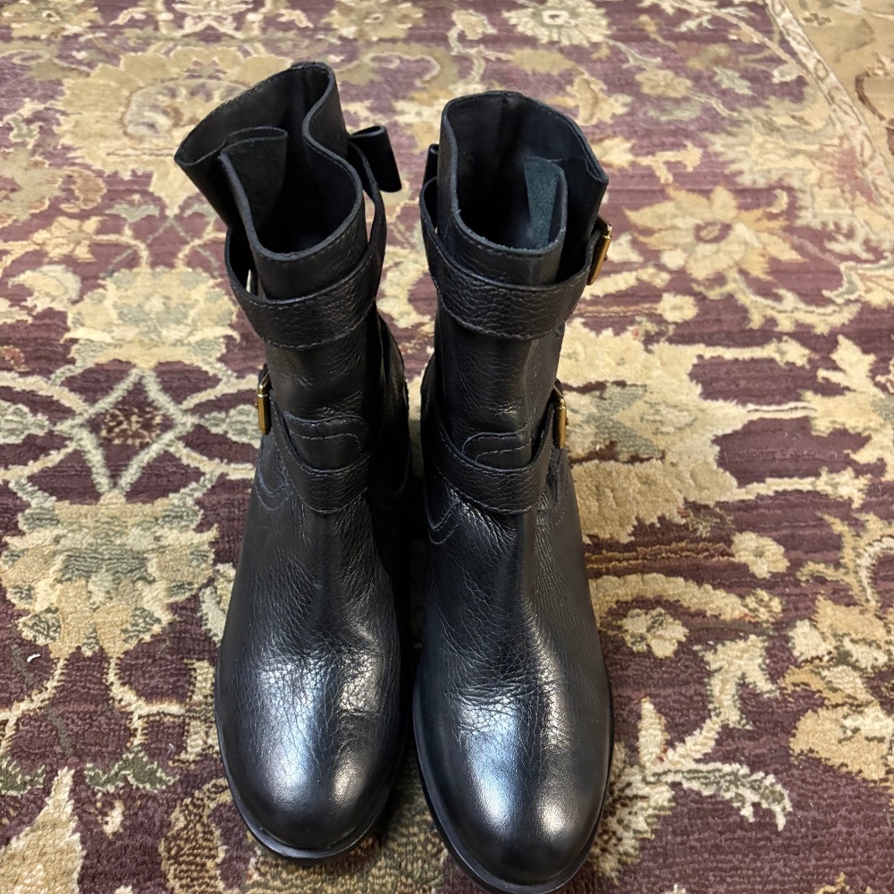 Kate Spade Textured Black Ankle Booties